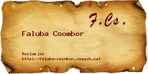 Faluba Csombor névjegykártya